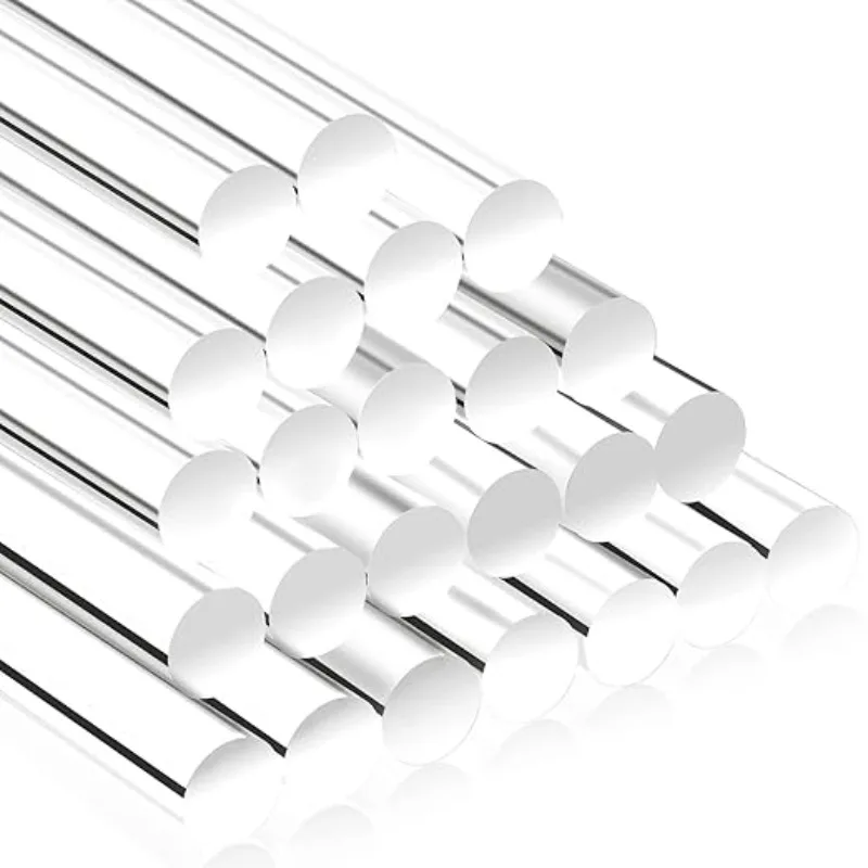 24 pezzi 10 pollici asta acrilica diametro 3/8 pollici. Aste di plastica rotonde trasparenti tasselli per toppers per torte, caramelle, artigianato fai da te, dessert, matrimonio