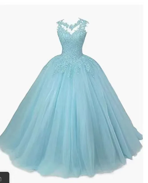 2023 estate nuovo abito da sera blu elegante studente vestito femminile lungo prestazioni vestito colorato filato Prom Dress compleanno