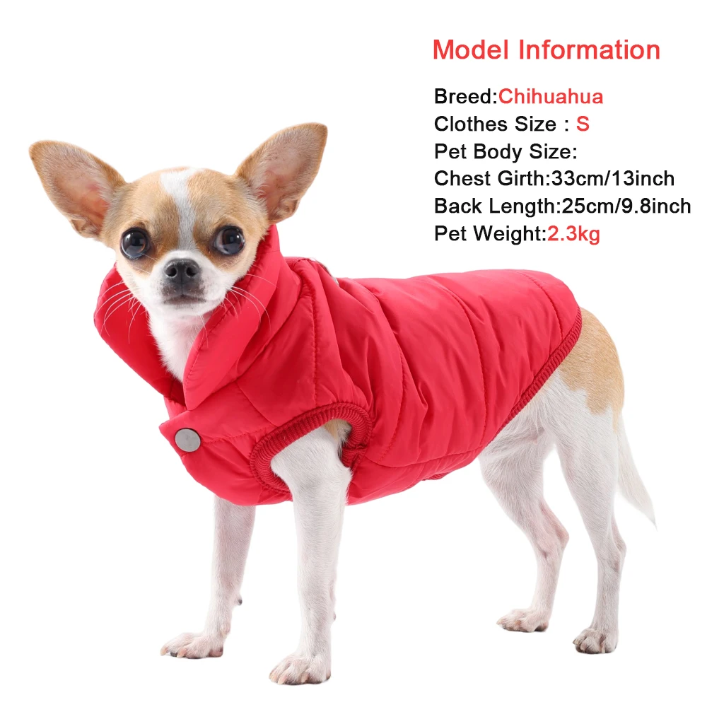 Winter Clothes For Small Medium Dogs Soft Padded Puppy Cat Jacket Coat With Fleece Chihuahua French Bulldog Outfits Pet Costume