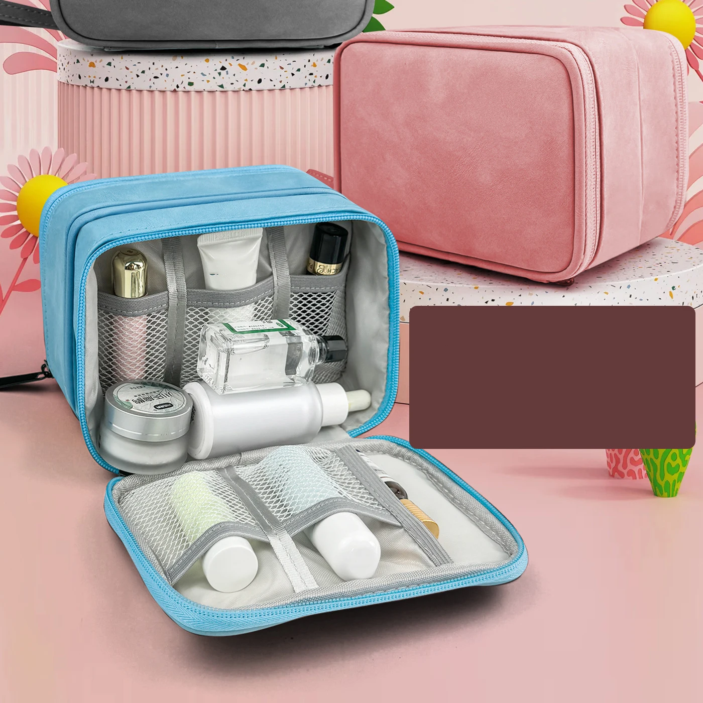Women Travel Makeup Bag Large Capacity Skincare Toilet Storage Bag Portable Waterproof Storage Bag Special Small Size Organizing