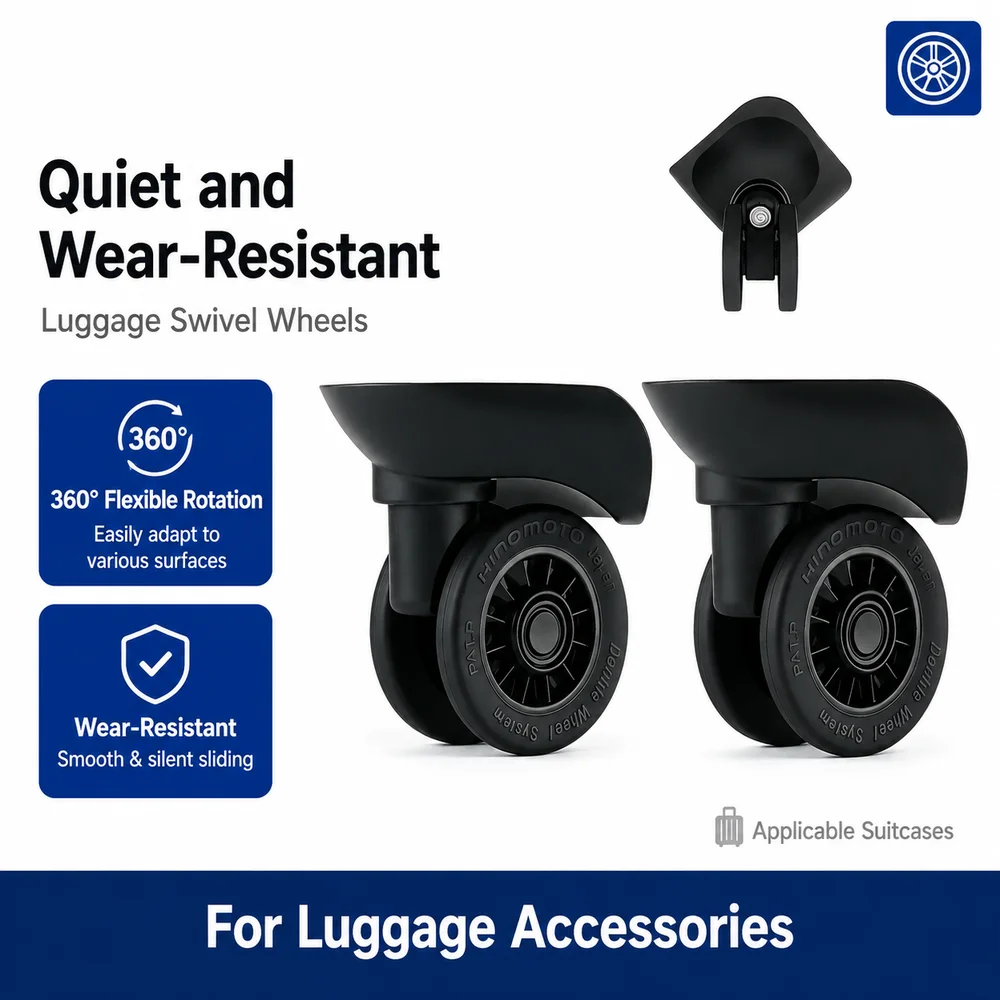 Universal Luggage Wheels For Diplomat HW60 360° Swivel Caster Bracket Wear-Resistant Smooth Rolling Noise Reduction Replacement