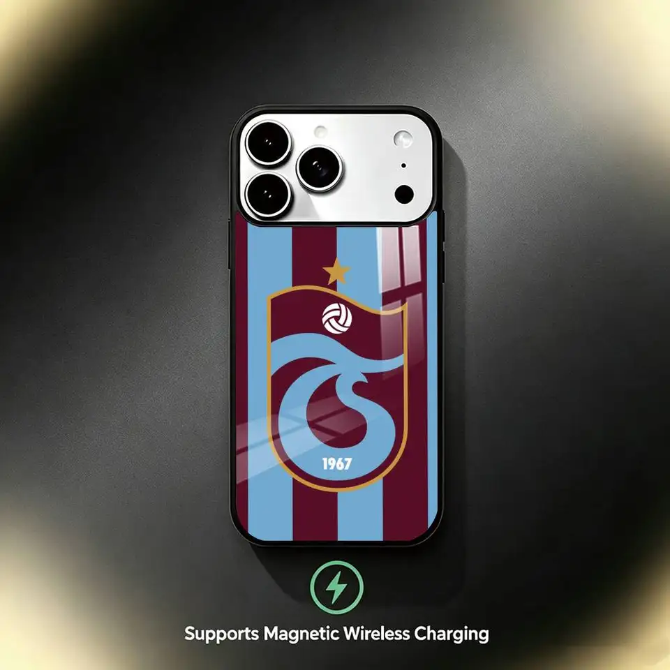 Funda con logo de Trabzonspor para iPhone 17,16,15,14,13,12,11 Plus,Pro con carga inalámbrica magnética 2