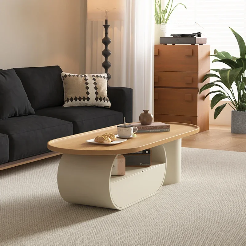 

-For Modern Simple Coffee Table French Deco Boho Style Side Tables Decoration Aesthetic Tisch Wohnzimmer Living Room Furniture^