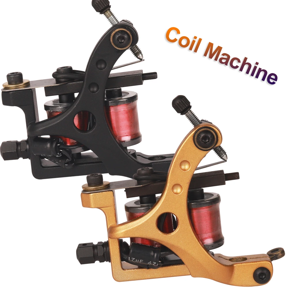 

Coil Tattoo Machine Gun 10 Wraps Shading and Wire Cutting Coils Tattoo Gun for Liner and Shader Tattoo Supplies