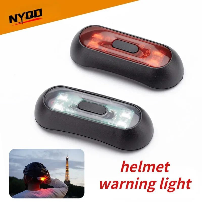 Motorcycle Warning Light LED Helmet Smart Night Riding Safety Light Bicycle Helmet Tail Light Motociclista Accesorios