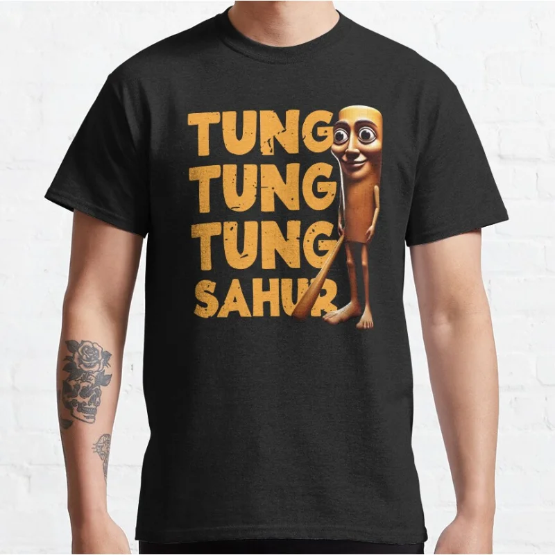 

Copy of Funny Tung Tung Tung Sahur Italian Brainrot Funny Meme T-shirt for men large size Adult Tops S-6xl mens clothing