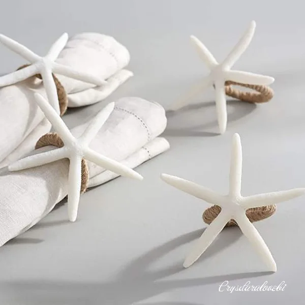 

8pcs Napkin Rings Set of 8 Sea Star Napkin Ring for Starfish Serviette for Tables Wedding Birthday Banquet Christmas