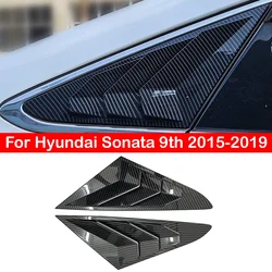 Für Hyundai Sonata 9th 2015-2019 Auto Hinten Lamellen Fenster Seite Shutter Abdeckung Trim Aufkleber Vent Scoop Blind Shades ABS Carbon Faser