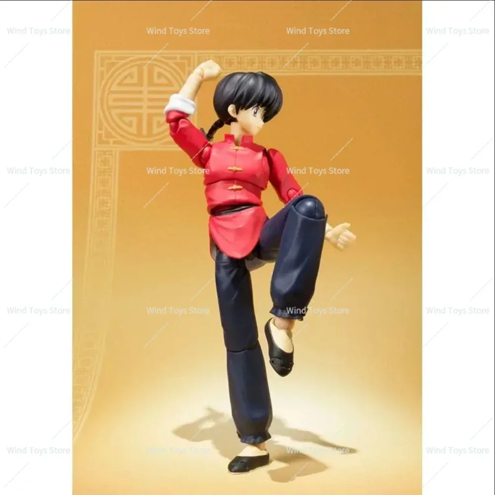100% Original Bandai Sh Figuarts Ranma Saotome Ranma 1/2 en Stock Anime Collection de figurines d'action modèle jouets Figure cadeaux