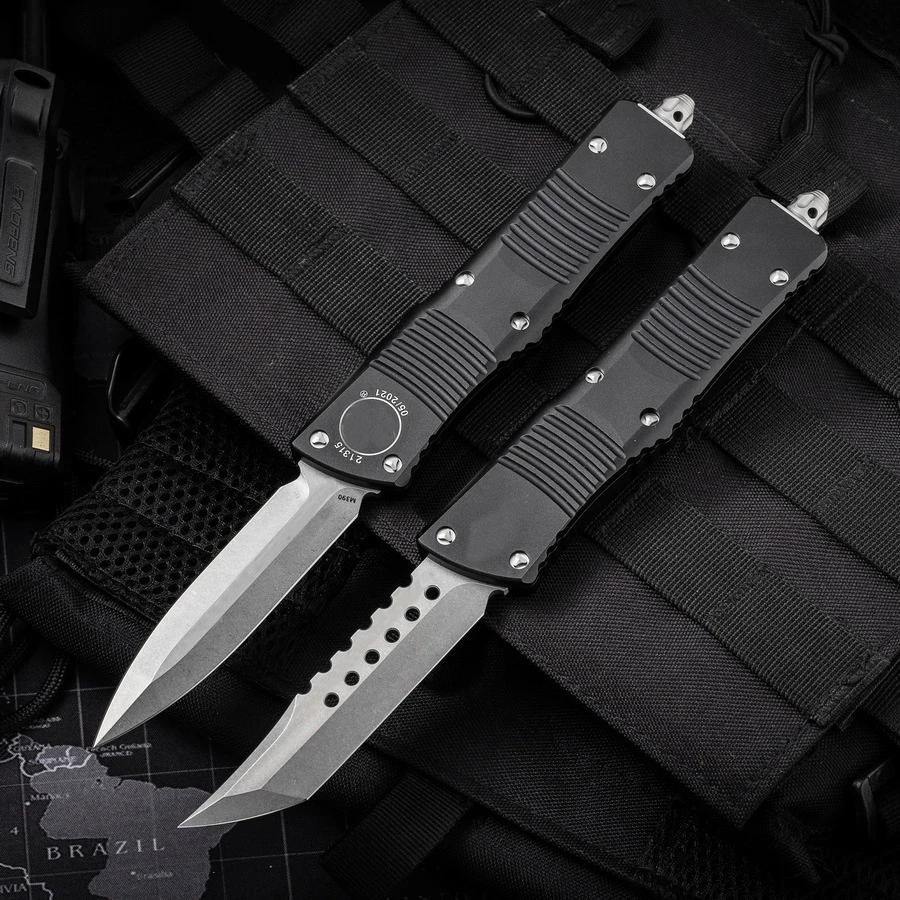 

Micro OTF Tech Knife Blade 60HRC Hardness Aluminum Alloy Handle Outdoor Camping Self Defense Fruit 25A11