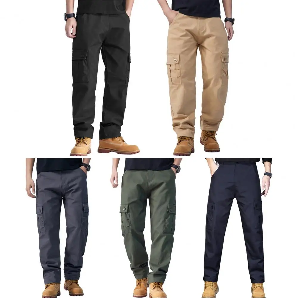 

Брюки-джоггеры большого размера, мужские однотонные брюки-карго, весенние спортивные штаны, мужские брюки с эластичной резинкой на талии, уличные брюки большого размера 2XL