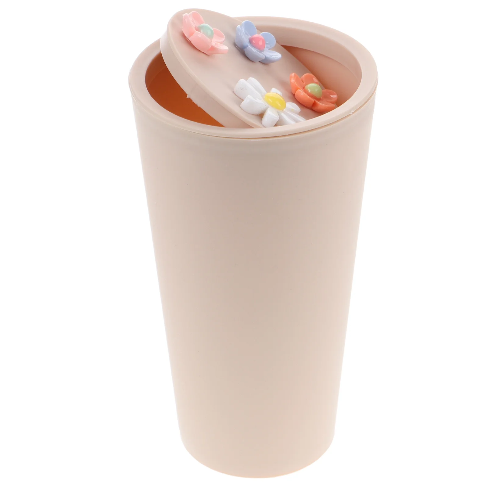 

Car Trash Can Mini Cute Flower Design Cup Holder Trash Bin Multifunctional Automotive Garbage Can for Car Neat Storage