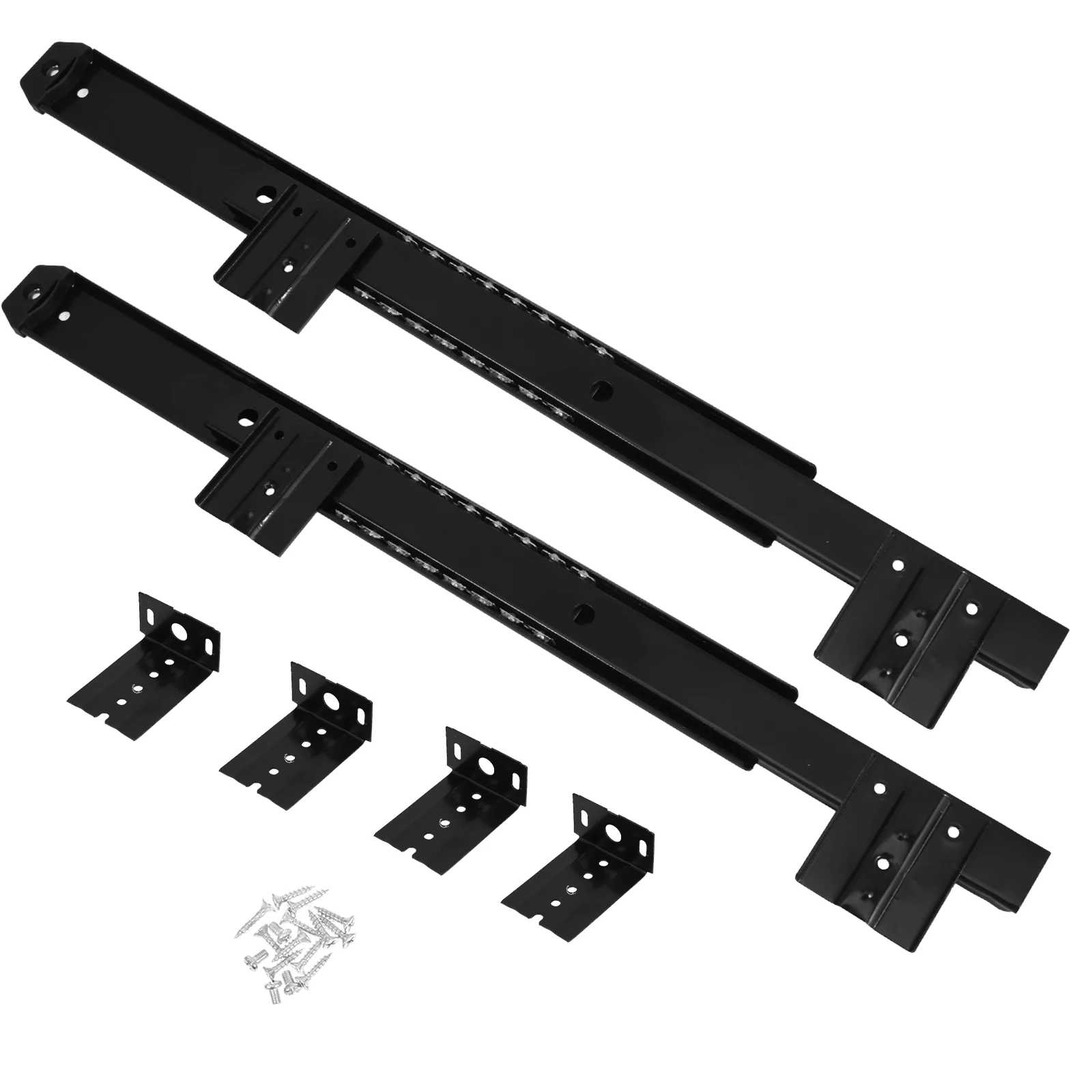 

Keyboard Rails 35mm Wide Black Drawer Runners Full Extension Side Mount Slides Guides Material Easy Install Laptop St
