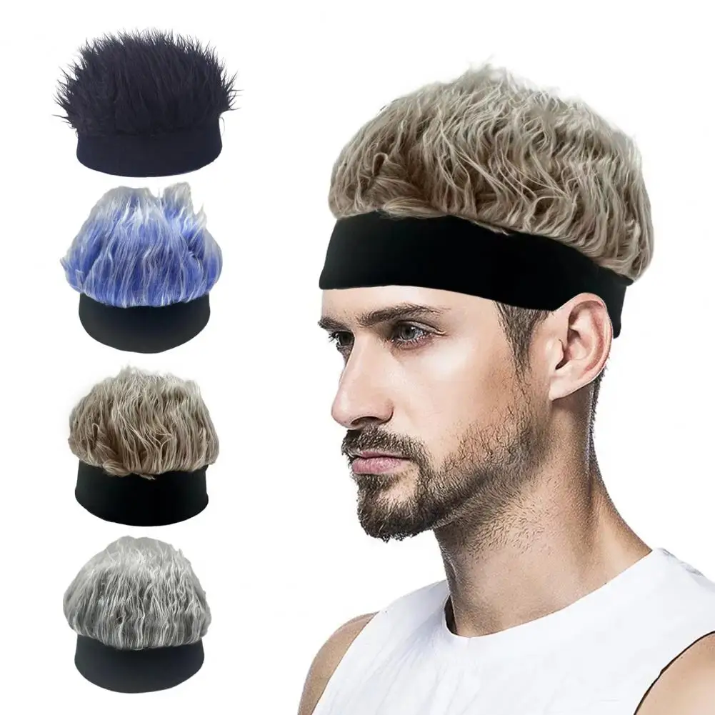 Cosplay Wig Hat Beanie Cap Baseball Cap Breathable Men Women Wig Hat Knitted Beanie Hat Toupee Rock Punk Street Fake Hair Hats