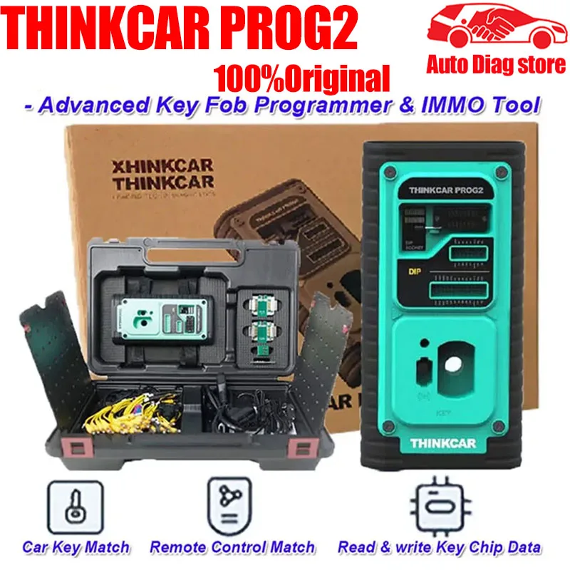 Original THINKCAR PROG2 PROG 2 Advanced Key Fob Programmer and IMMO Tool Car Key Match Remote Control Match Read Write Key Chip