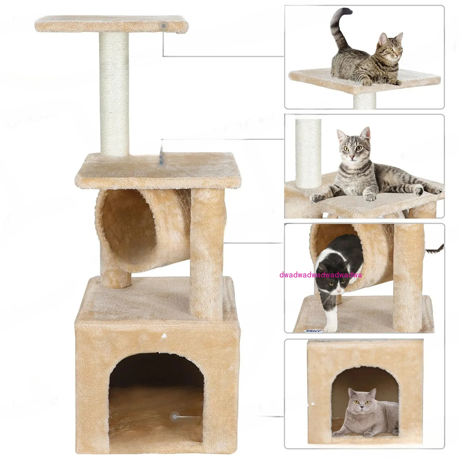 

Для котят 36-дюймовая кошачья деревянная башня, кошачья мебель, кондоминирование, когтеточки