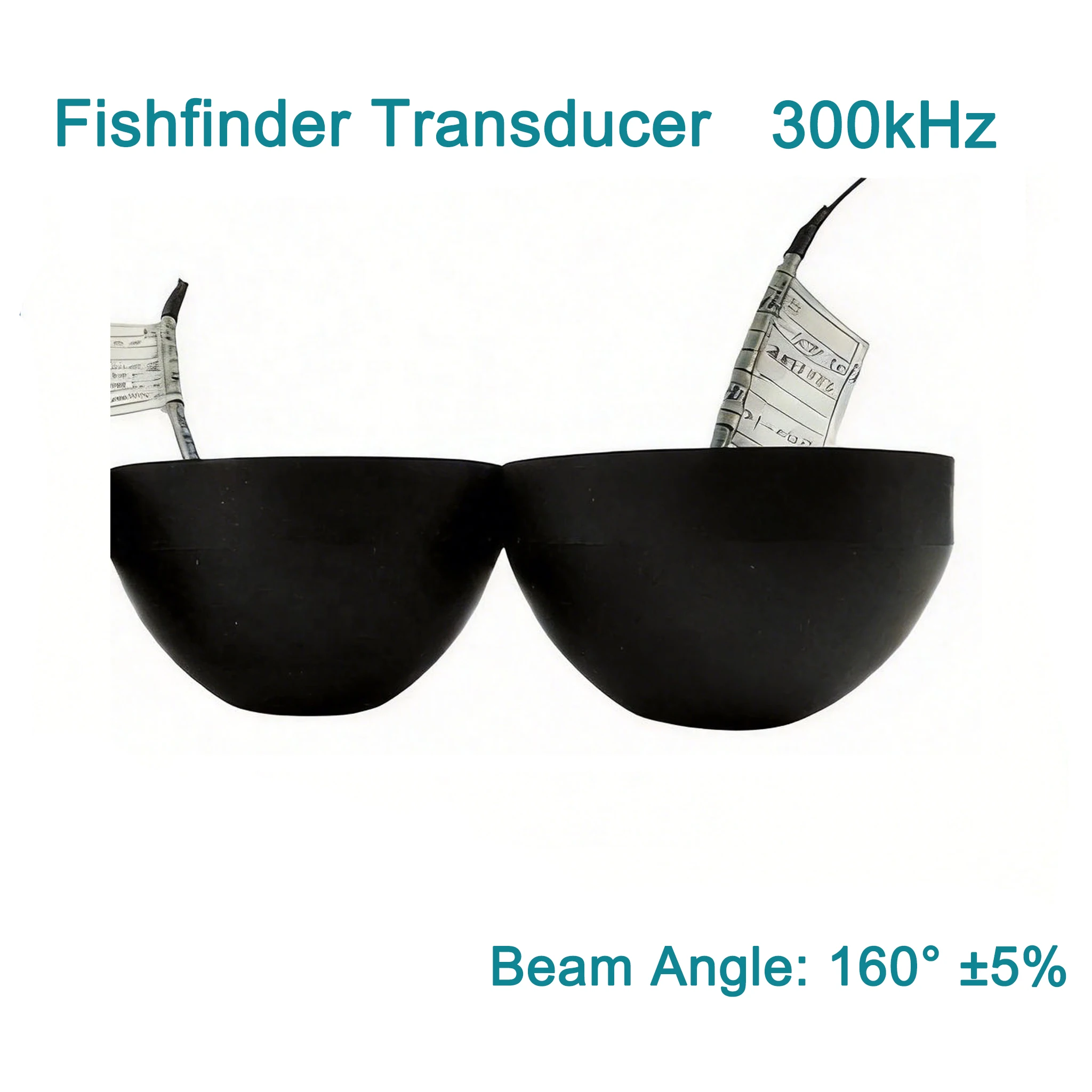 300kHz Ultrasonic Fish Detector Sensor Transducer with 0.3-50m Detection Range POM Material