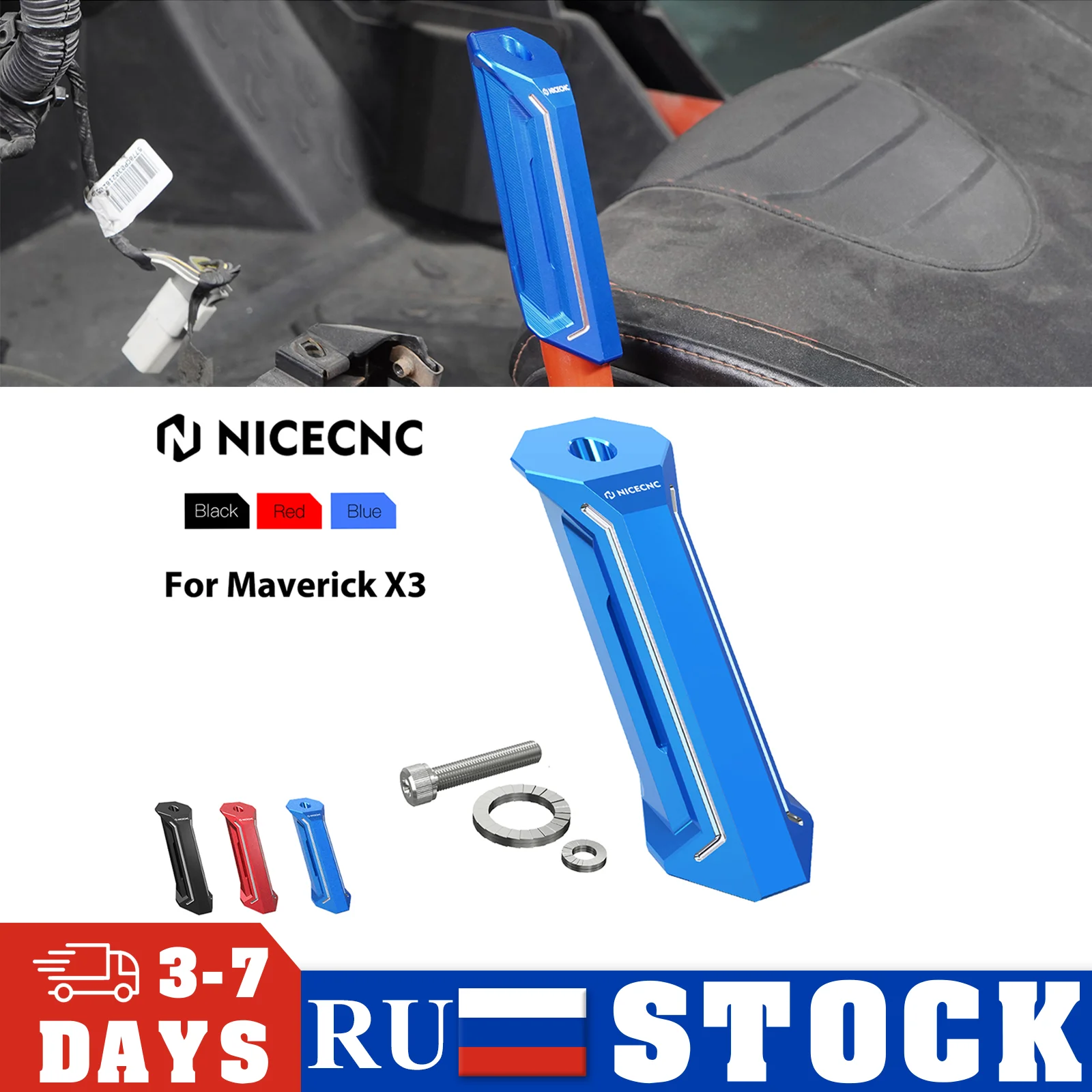 

NICECNC X3 Passenger Grab Handle for Can Am Maverick X3 2017-2022 4x4 R R MAX Turbo Anodization Aluminum Alloy UTV Accessories