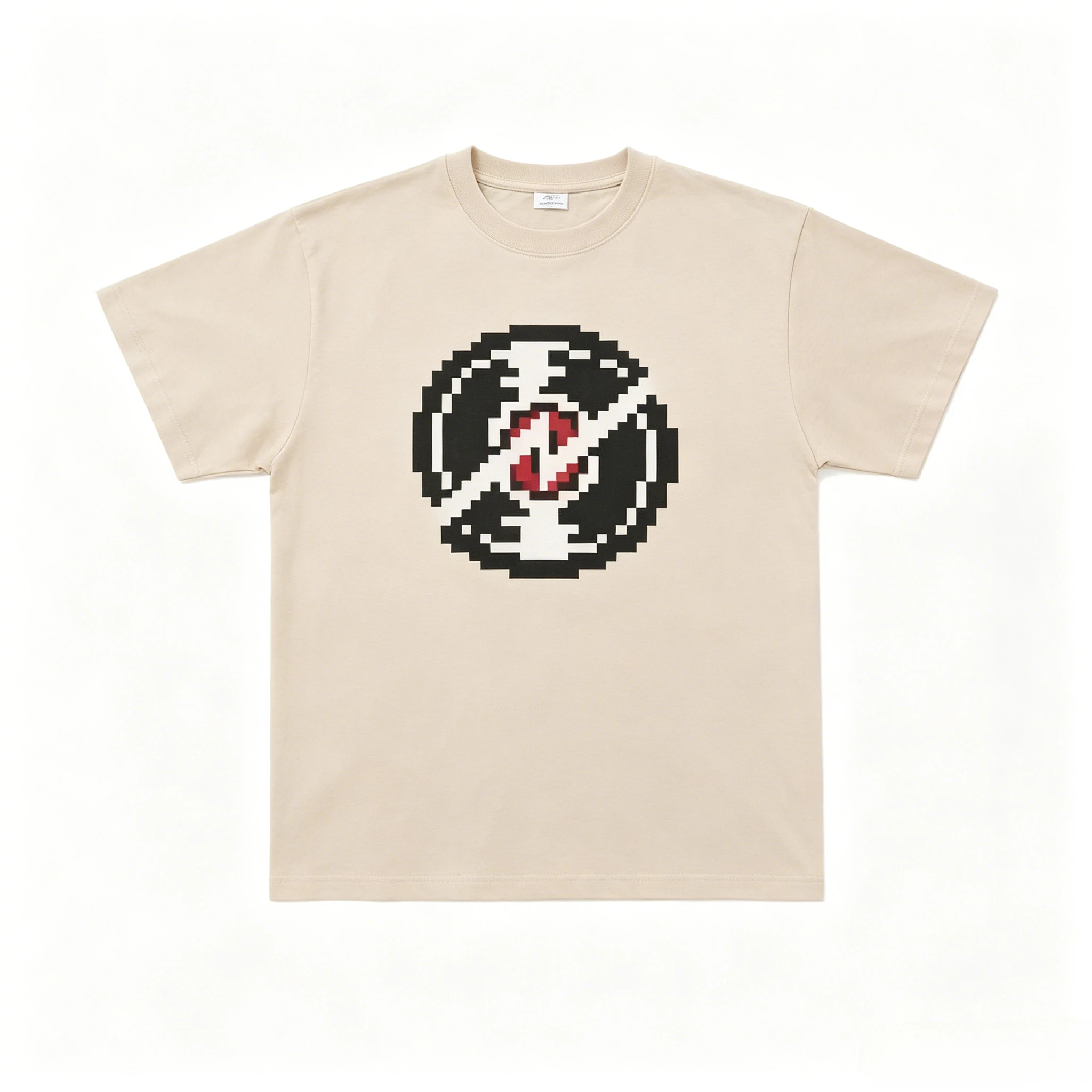 Retro Pixel Art Symbol Graphic T-shirt Men Women 8-Bit Gamer Style Casual Cotton Short Sleeve Streetwear Tee