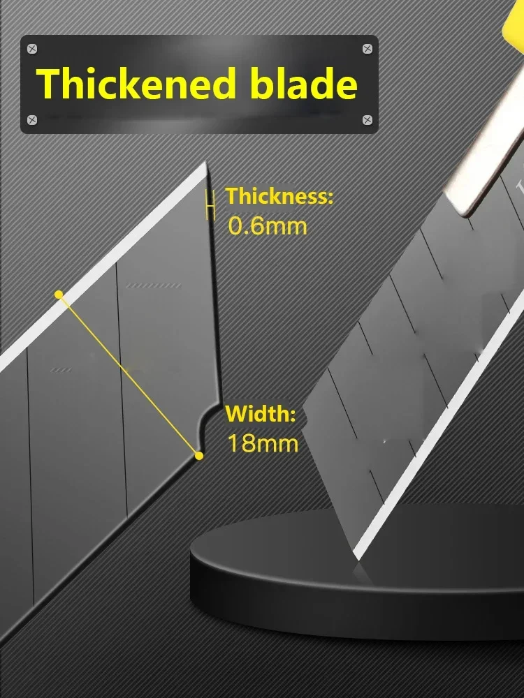 سكين فني متعدد الوظائف من الفولاذ المقاوم للصدأ مع طلاء مطاطي، وسكين قطع الورق، وأدوات تزيين المنزل ومواد البناء