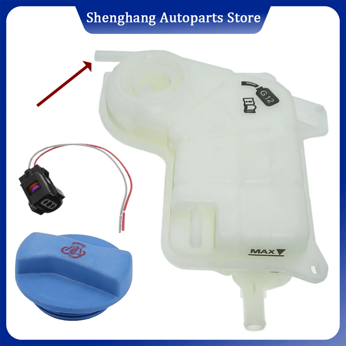 

8E0121403A Engine Radiator Coolant Expansion Water Tank 8E0 121 403 A For Audi A4 3.0L V6 2002-2005