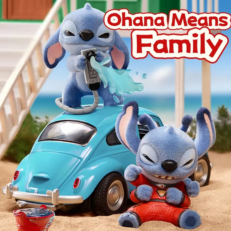 Nuevas Figuras de Anime de la Serie Miniso Disney Stitch Ohana Means Family, Juguetes de Moda, Cajas Ciegas, Modelos Sorpresa, Adornos