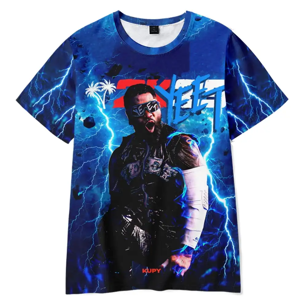 Camiseta de lucha libre para hombre Jey Uso Yeet, camiseta con estampado 3d, camisetas de manga corta a la moda para hombre y mujer, Camiseta deportiva, ropa Y2k 2025