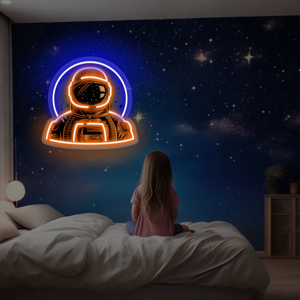 Astronsommodelling-Enseigne au néon pour décoration murale, lumière LED personnalisée, lampe au néon pour salle de jeux, fête, bar, décor de boutique d'art