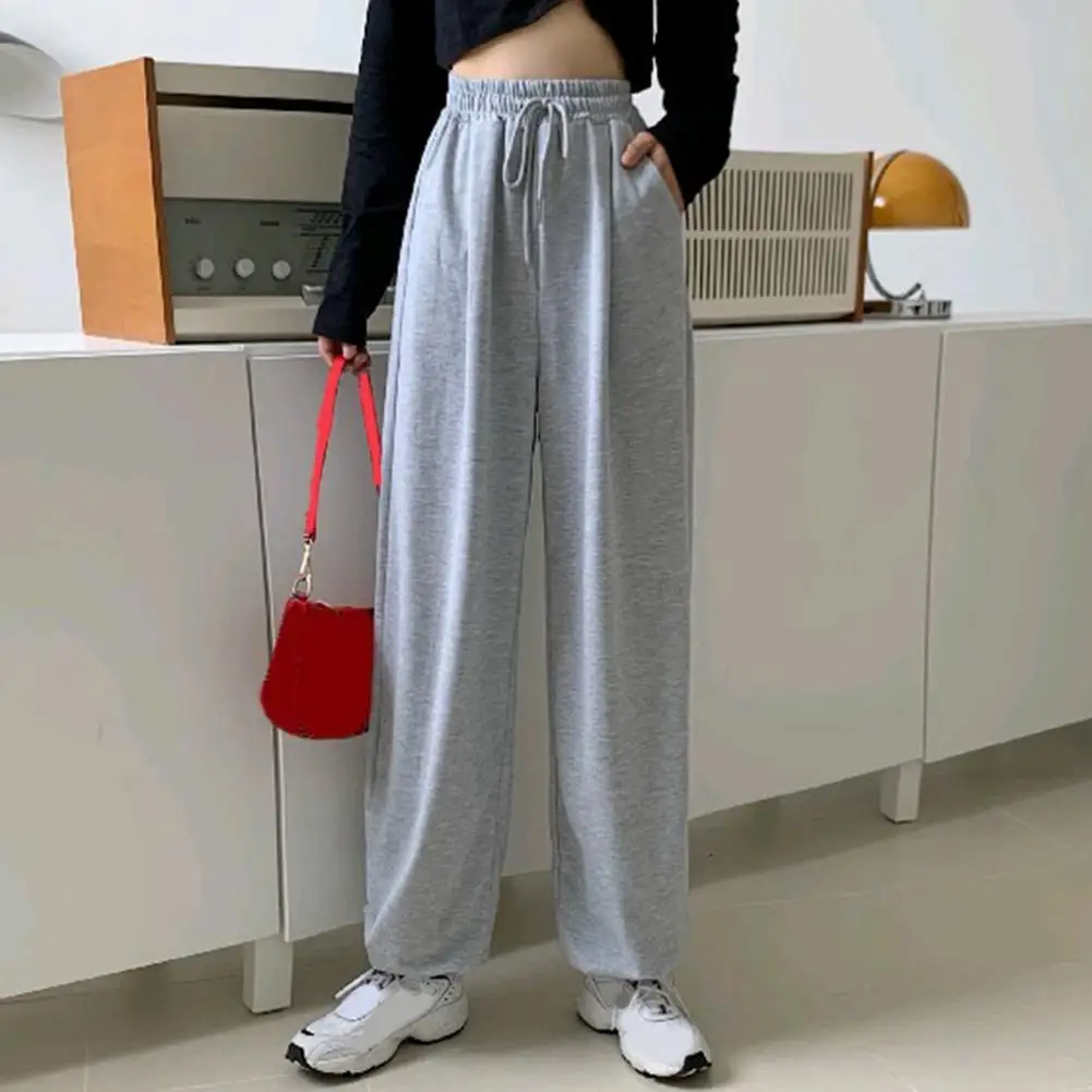 Fashion Gray Sweatpants Brand Women Trousers Casual Pants Athleisure Sports Loose Thin Pants Running Sporting Clothing