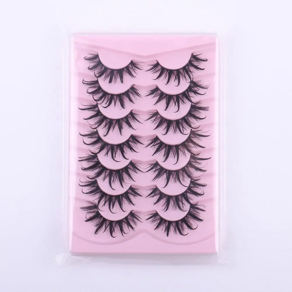 Women's Beauty Faux Mink 3D Manga Lashes Soft Cross False Lashes Wispy Natural Handmade Fake Eyelashes Eyelash Extension