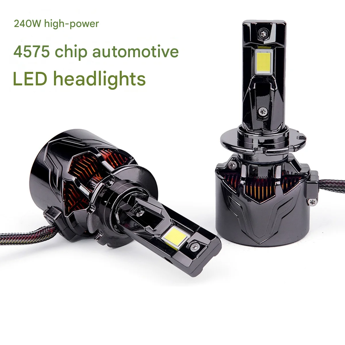 

High-Power LED Car Headlights H7 H4 Dual Copper Tube 240W 24000LM Super Bright – LED Lights Car Accessories