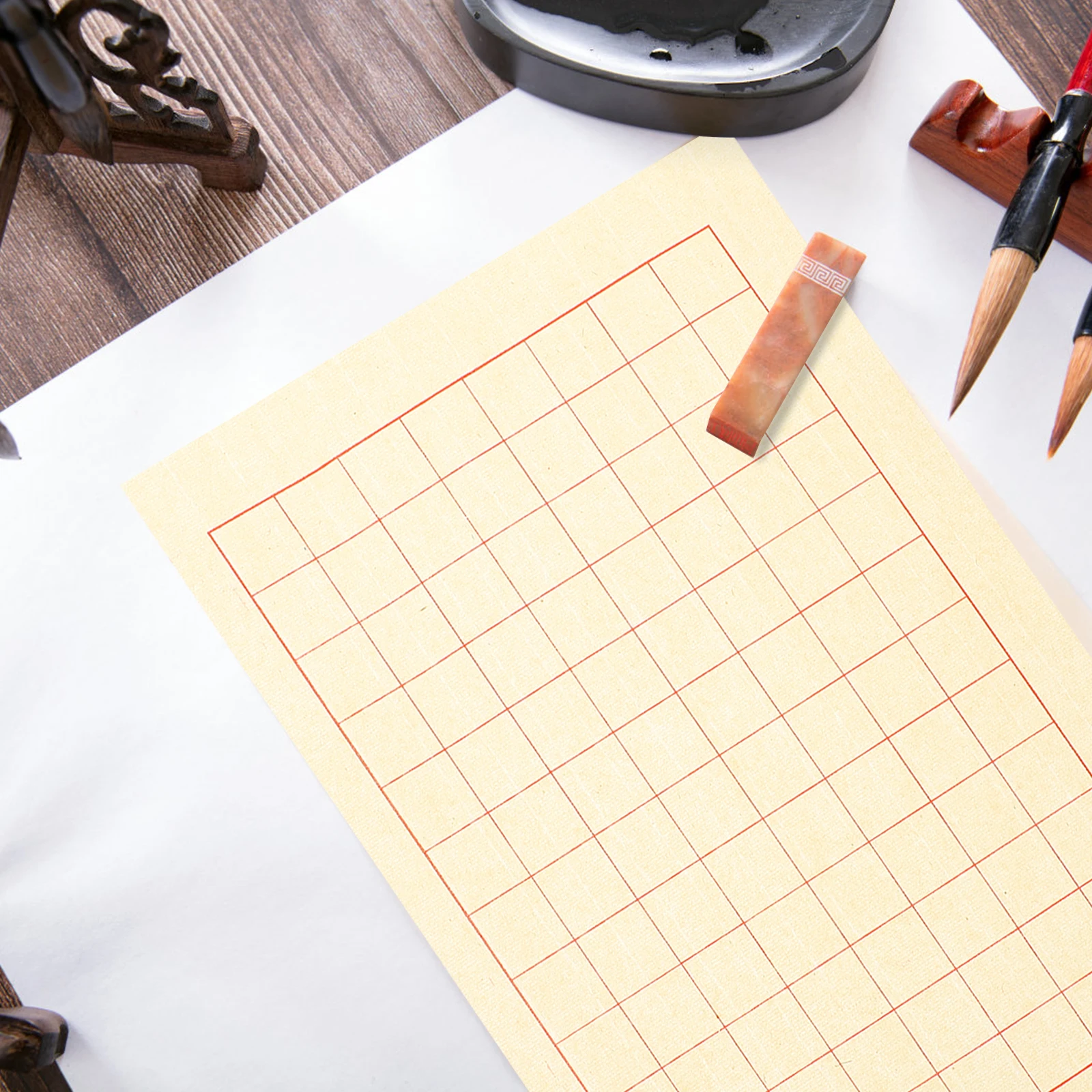 

40 Sheets Calligraphy Practice Paper Chinese Rice for Writing Thicken Handwriting Xuan