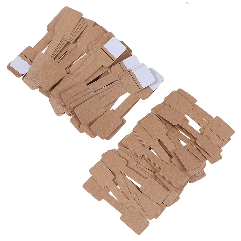 50/100Pcs Quadrate Blank Price Tags Necklace Ring Jewelry Labels Paper Stickers