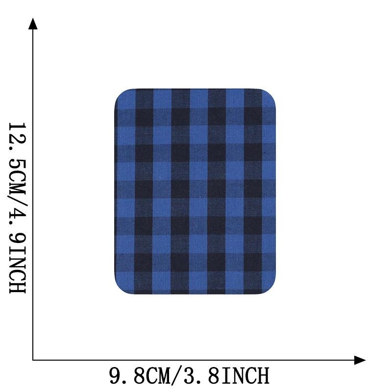 Karierte Hemd-Patches für Jacken, Jeans, Outdoor-Kleidung, zum Aufbügeln, bestickte Aufnäher, Aufkleber-Set, DIY-Stoffe für Jungen und Kinder, Applikation – Detail 5