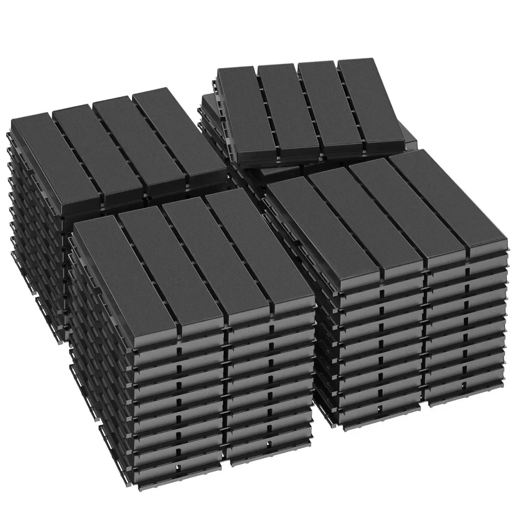 Plastic Interlocking Deck Tiles, 36 Pack Patio Deck Tiles, 12