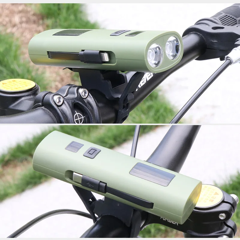 5000LM Bike Light 1200mAh Power Bank Type-C Charging Front Lamp Bicycle Headlight MTB Road Cycling Flash Highlight