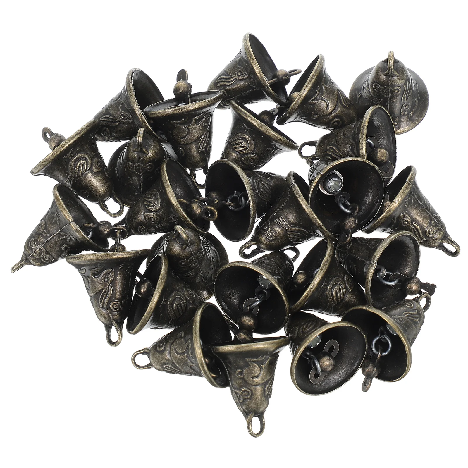 

25Pcs Vintage Bronze Mini Bells for Wind Chime Accessories Crafting Pet Collar Decoration Bronze Bells Metal Bell Ornaments