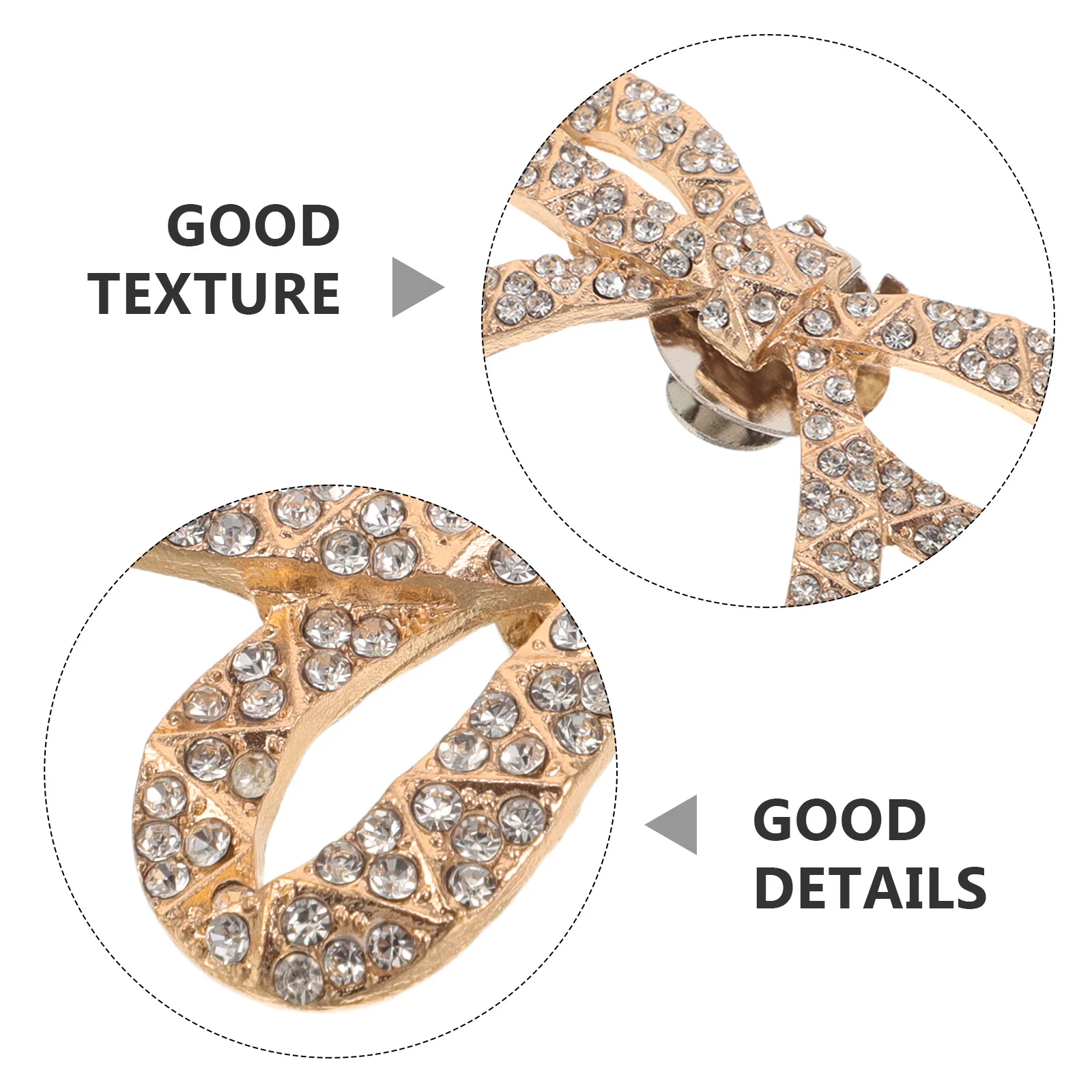 1 زوج الذهبي حجر الراين مقاطع الأحذية انفصال Bowknot سحر ل عالية الكعب المرأة تألق الأحذية الديكور حفل زفاف