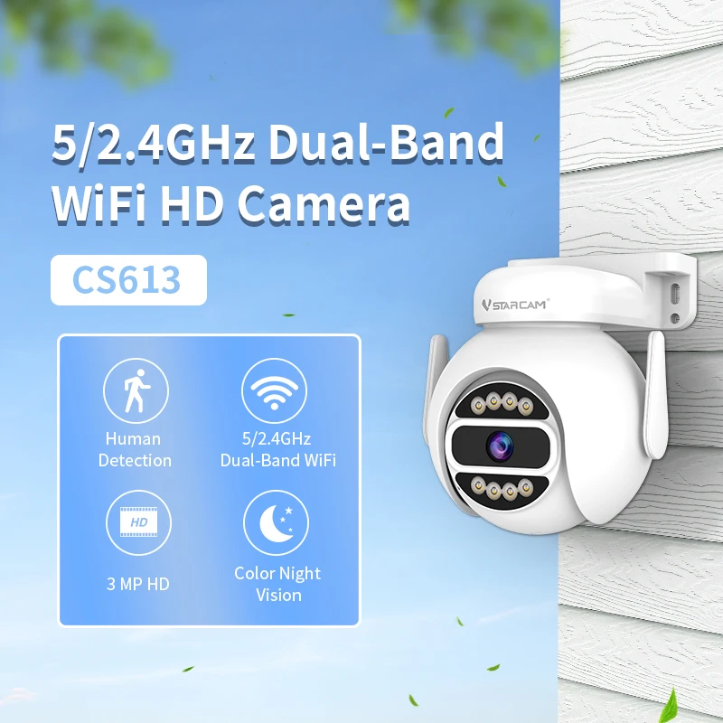 Vstarcam New 3MPHD Wifi Indoor Security Night Vision Camcorder Baby Monitor Smart Home 3D Video Panoramic Remote Home Monitoring