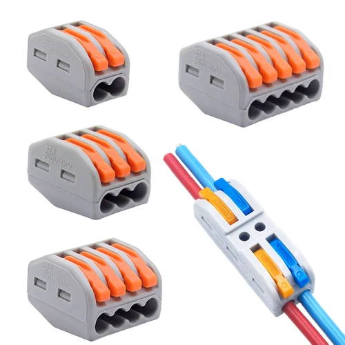 Imagen 1 del producto Mini conector de cable de Terminal rápido, cableado doméstico, divisor de módulo paralelo enchufable compacto Universal para una fácil instalación