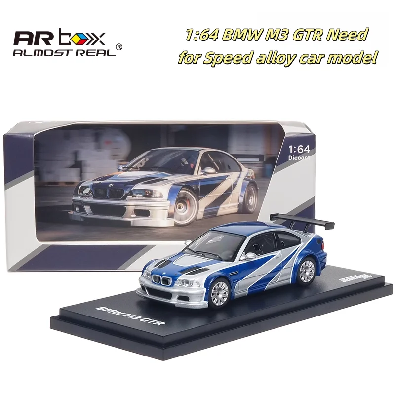 1:64 M3 GTR (precisa para velocidade: edição montada), modelo de carro em liga fundida, para que os adolescentes brincam com, decoração para adultos.