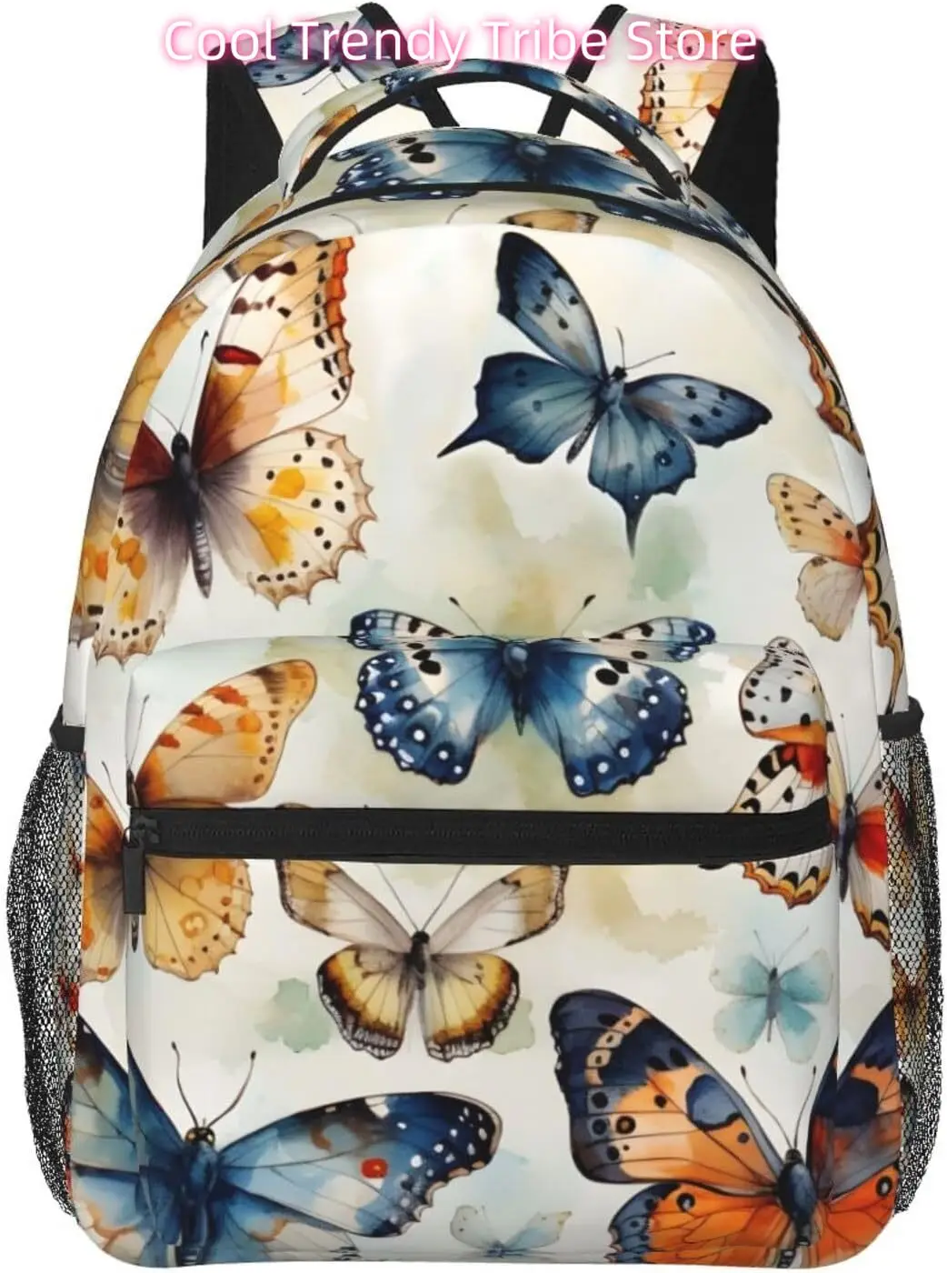 

laptop bag back to school Cartoon Funny Butterflys Lightweight Laptop Backpack Lightweight Multipurpose Travel Casual Daypack Un