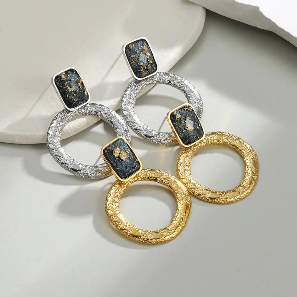 

Exaggerate Hollow Geometric Earrings Irregular Surface Design Charming Women's Earrings Stainless Steel High-quality