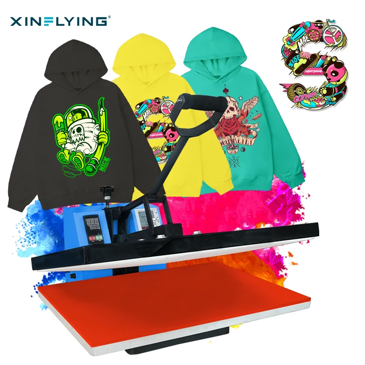 XinFlying New Sublimation Heat Press Machines for T-shirt Clothes 38*38 Heat Transfer Machine Easy to Operate