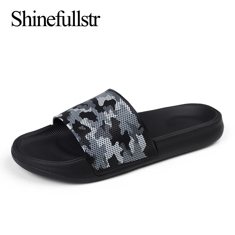 

Летние мужские камуфляжные тапочки из ЭВА, мужские шлепанцы, дешевые нескользящие мягкие удобные тапочки, размер 39-46, 47, 48