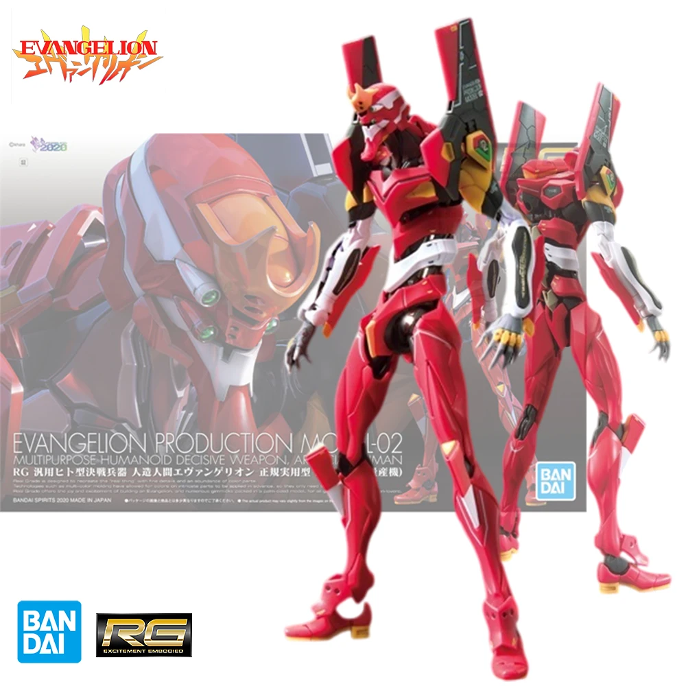 

Bandai Genuine RG 1/144 EVA EVANGELION-02 UNIT-02 Anime Action Figure Assembly Toys Collectible Model Decorative Toy Gifts