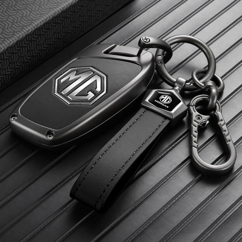Zinklegierung Autoschlüssel-Hülle für MG ZS ZS EV Smart-Fernbedienung Schlüsselschutzhülle mit Schlüsselring Auto-Styling Modifikationsteile – Detail 5