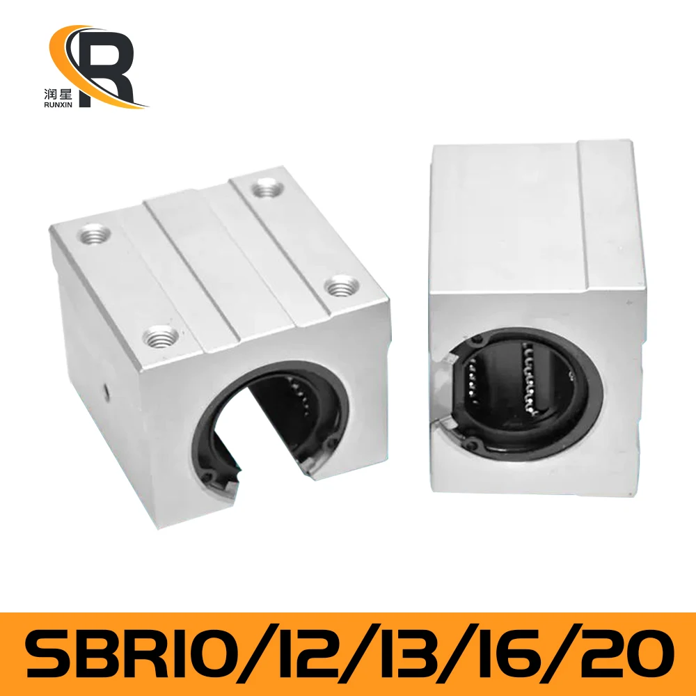 RXTNC 1 pc SBR10UU SBR12UU SBR16UU SBR20UU SBR25UU Linear Ball Bearing Block Linear Slider For CNC Router SBR Linear Guide Rail