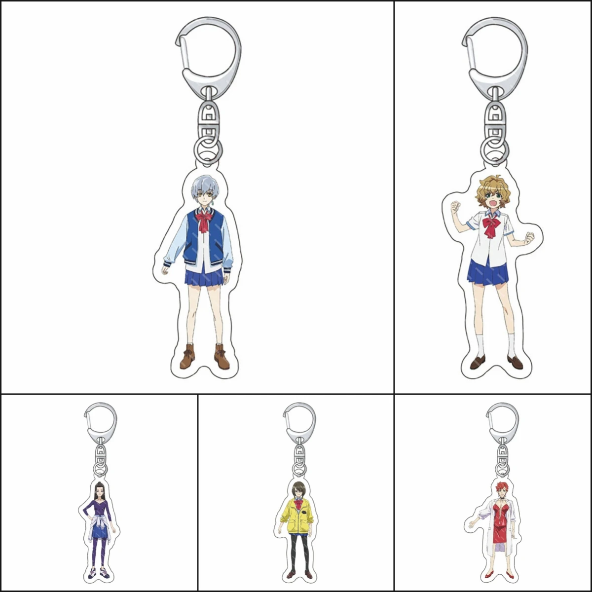 

Anime VLAD LOVE Figure Keyring MITSUGU BAMBA MAI TRANSYLVANIA NAMI UNTEN Acrylic Keychain Model Desktop Decoration Fans Gifts