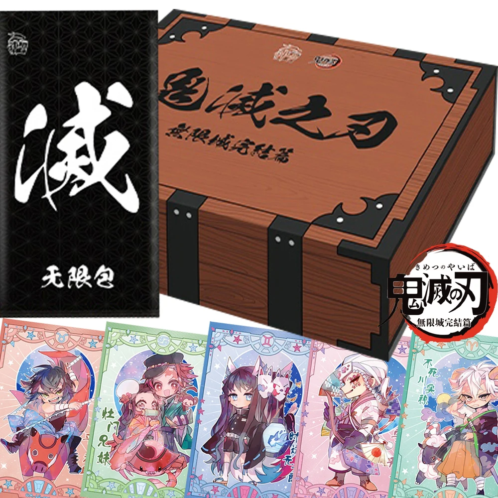 

Hot Anime Demon Slayer Collection Cards Kamado Nezuko Agatsuma Zenitsu Cute Warm Spring Outing CP Cards Booster Box Kids Gifts